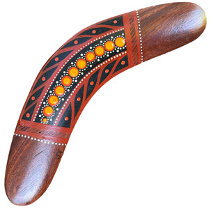 Painted Hunting Boomerang - John Rotumah - 22cm