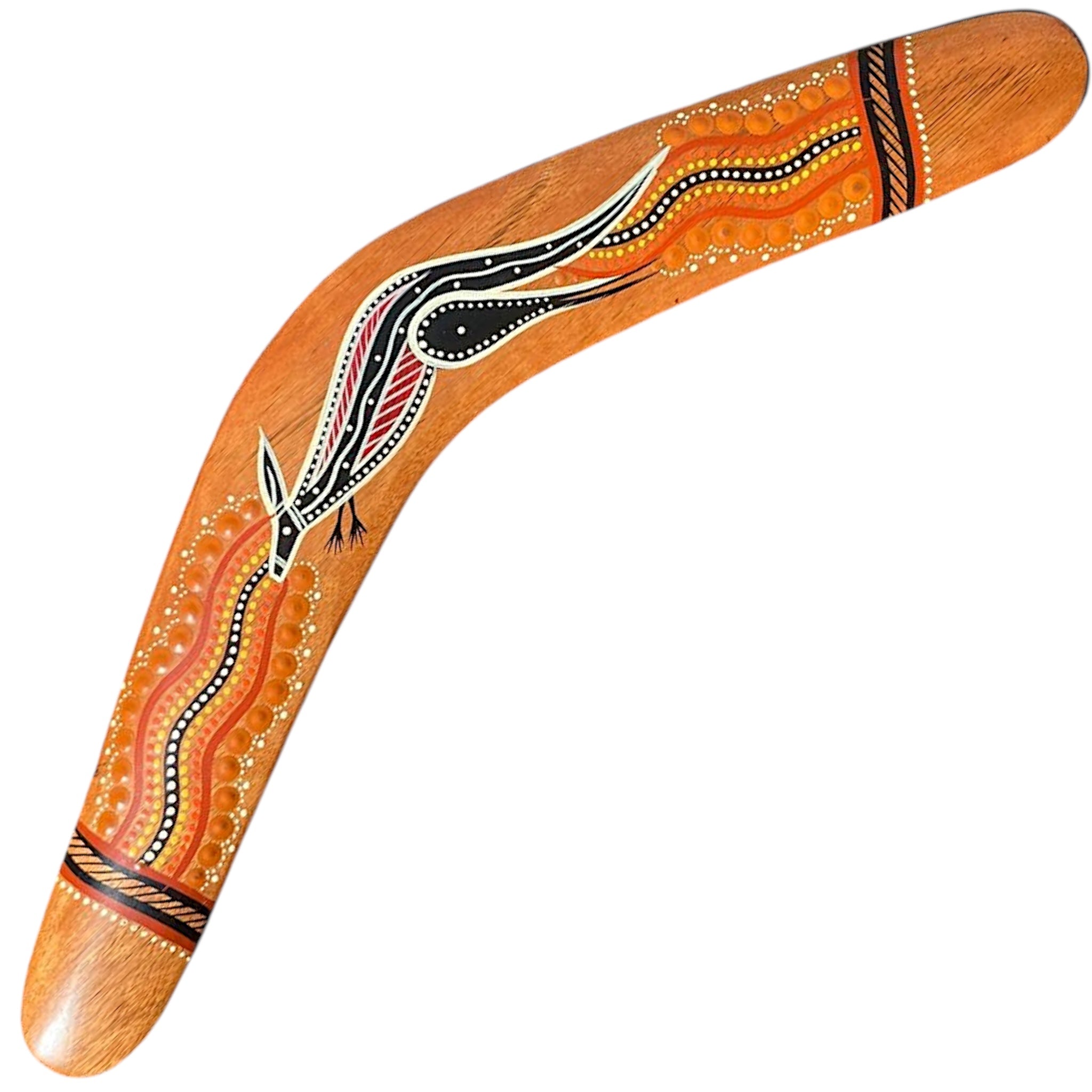 Painted Hunting Boomerang - John Rotumah - 42cm