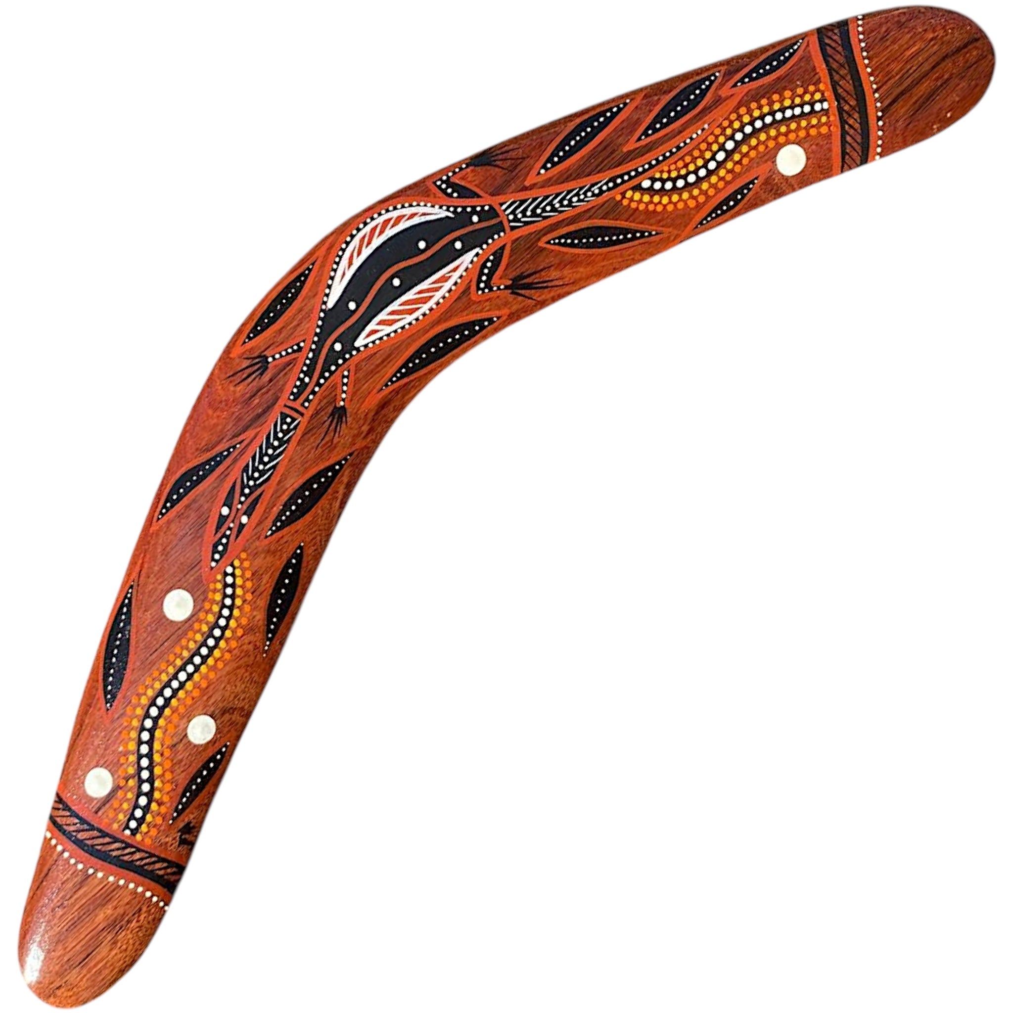 Painted Hunting Boomerang - John Rotumah - 43cm