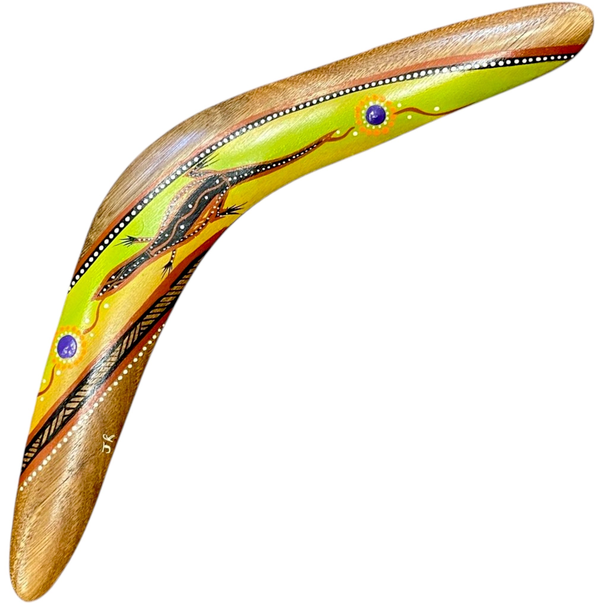 Painted Hunting Boomerang - John Rotumah - 36cm