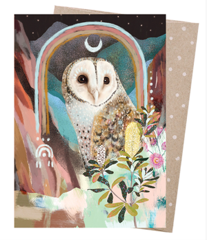 Greeting Card - Masked Owl - Amber Somerset