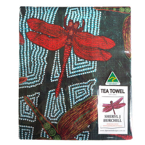 Australian Made Tea Towel ‘Madja’ (Rainforest) by Sheryl J Burchill