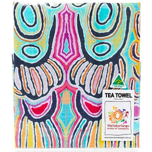 Australian Made Tea Towel -  Judy Watson "Mina Mina"