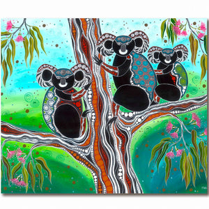 Greeting Card - Koalas in Gum Tree by Melanie Hava
