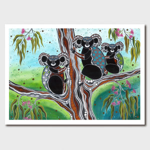 Medium Print - Koalas in Gum Tree by Melanie Hava