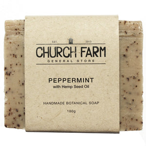 Church Farm Natural Soap - Peppermint with Hemp Seed Oil