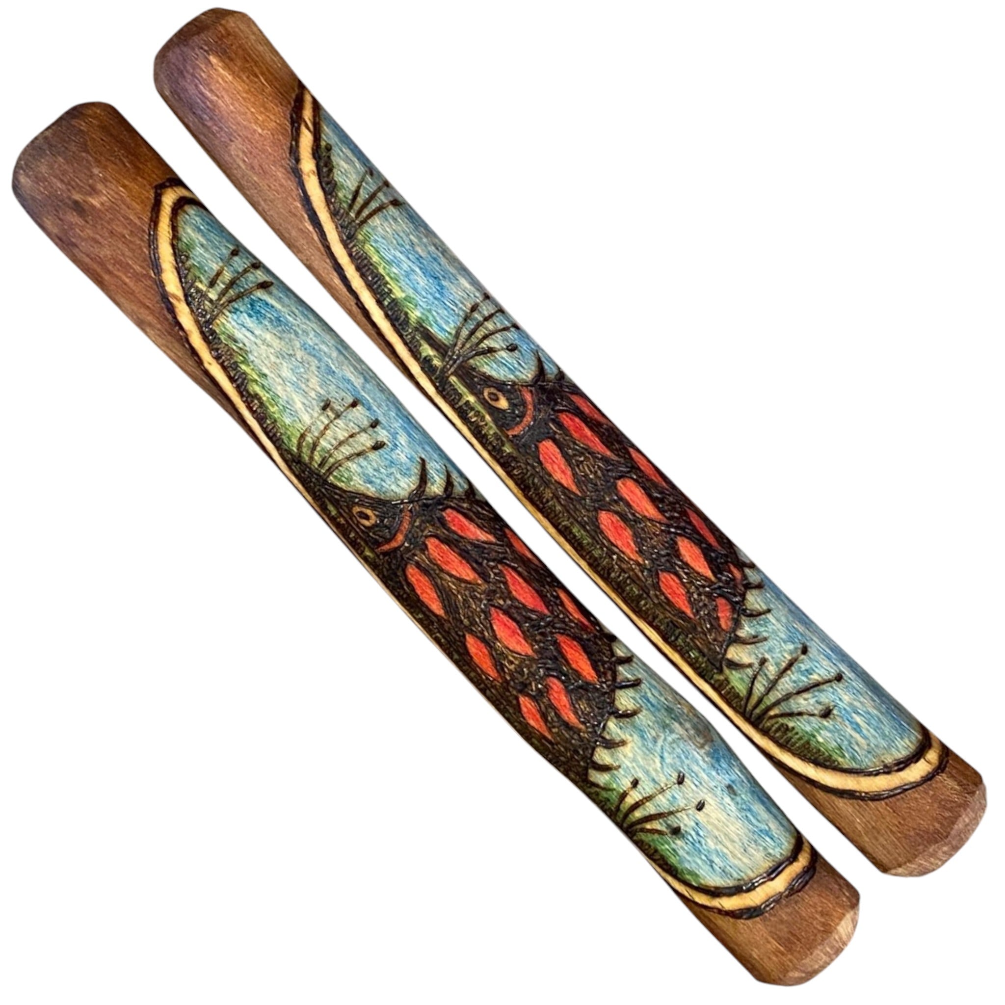 Echidna Clapsticks by Ossie Egan - Light Blue