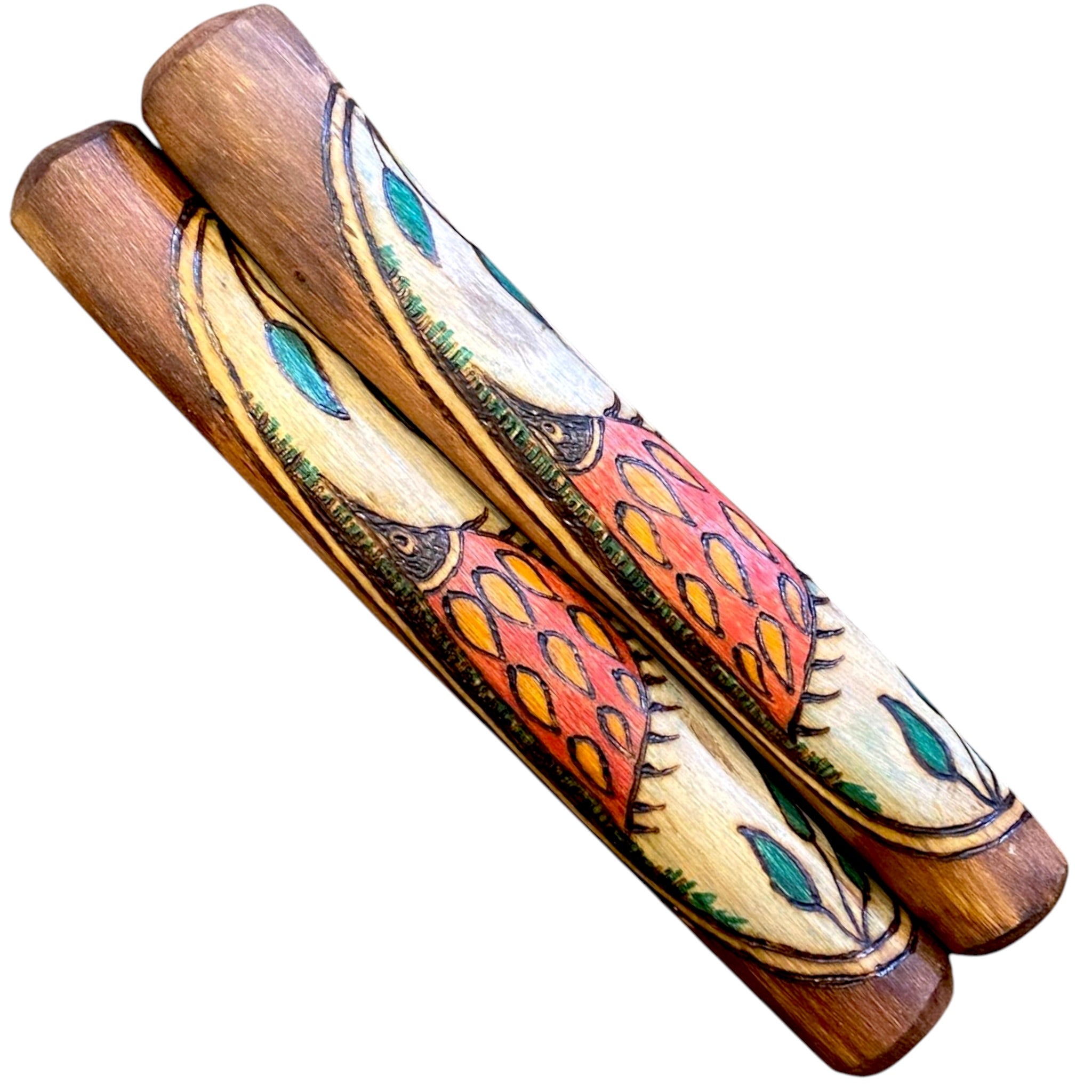 Echidna Clapsticks by Ossie Egan - Mid Blue