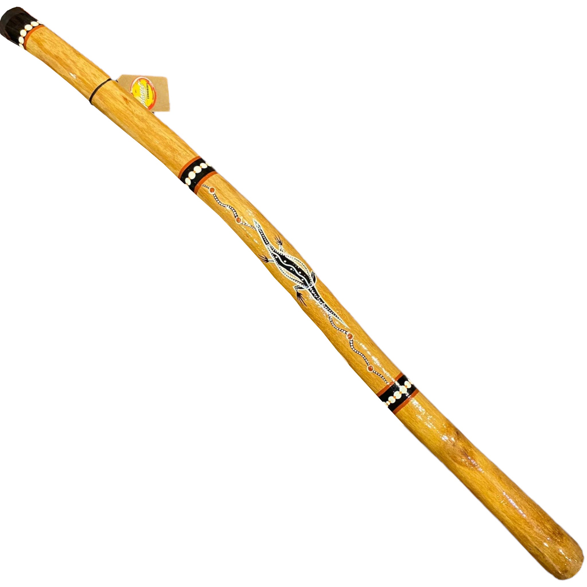 Didgeridoo De Voyage Rond Jaune/Orange – Did104 – Fabriqué Main Bali – Compact & Authentique