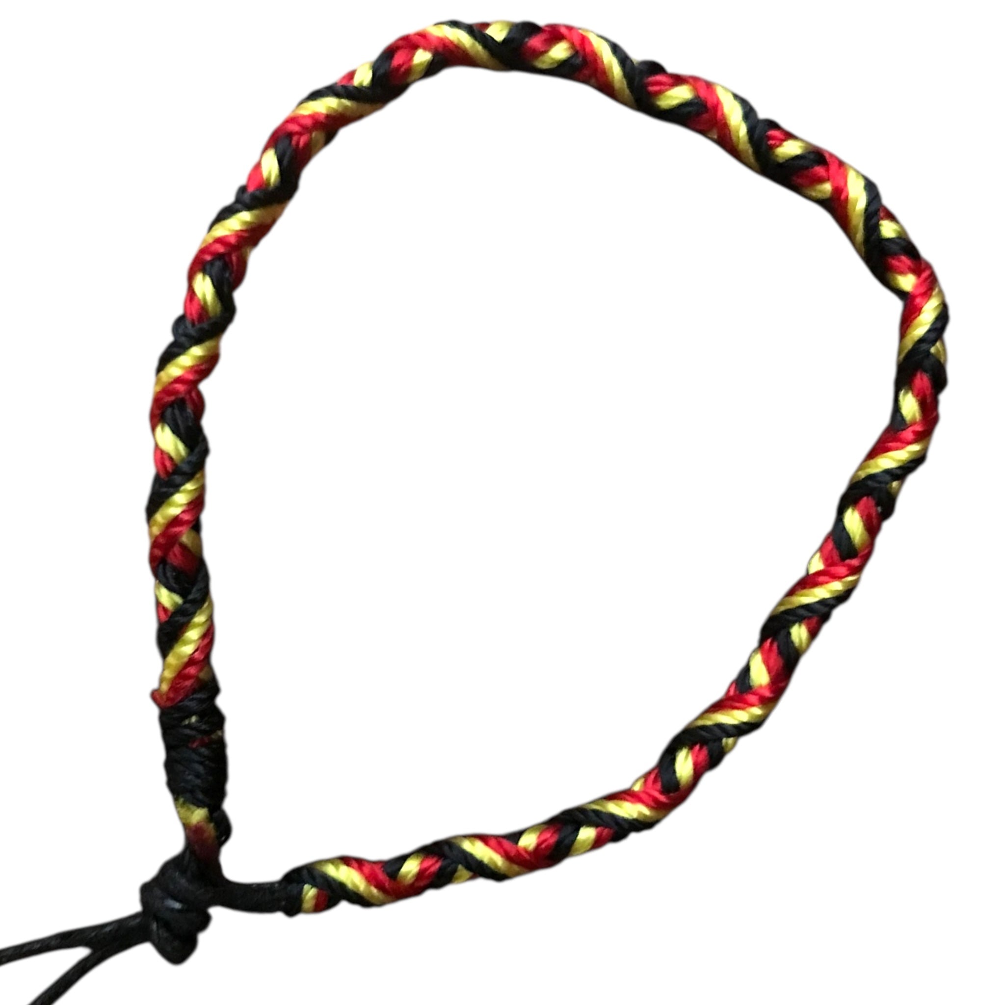 Thin Woven Aboriginal Flag Bracelet