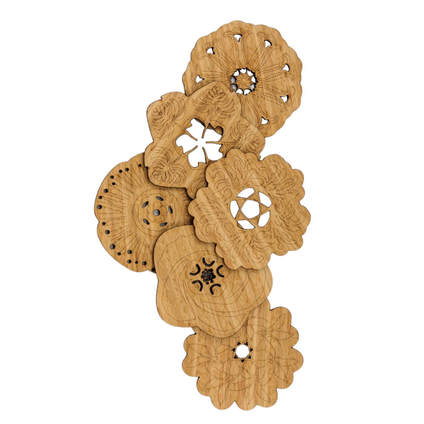 Wooden Botanical Coasters