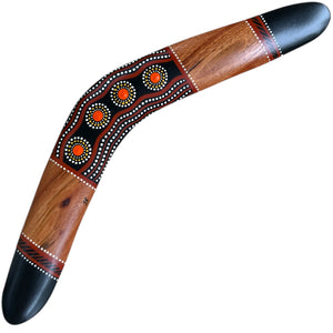 Painted Hunting Boomerang - John Rotumah - 43cm