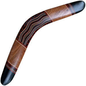 Painted Hunting Boomerang - John Rotumah - 43cm