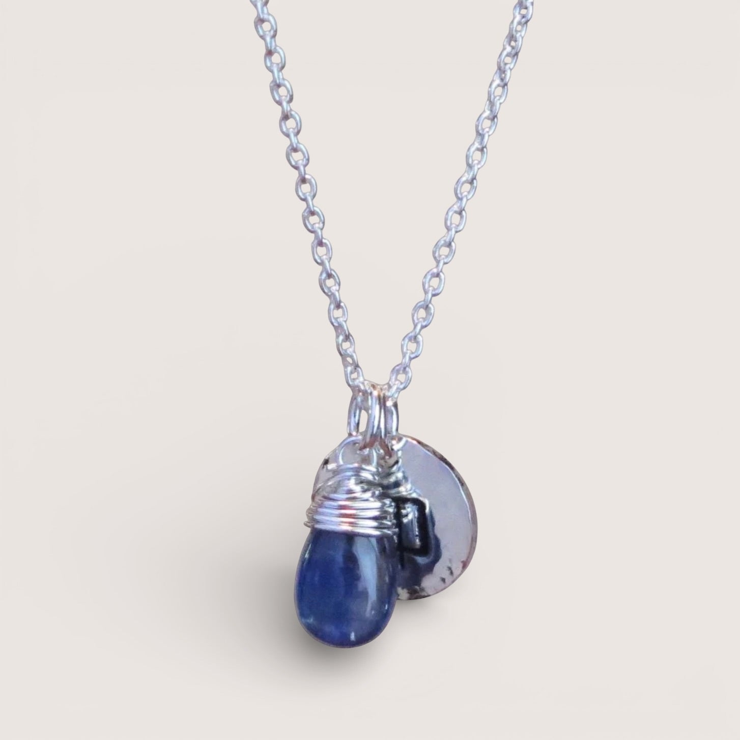 Zodiac Necklace - Virgo - Blue Kyanite - Silver or Gold Chain