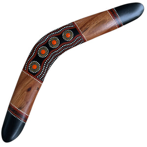 Painted Hunting Boomerang - John Rotumah - 43cm