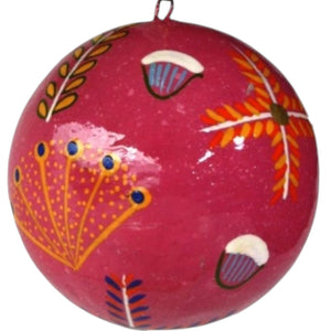 Paper Mache Christmas Ball - Rosie Ross