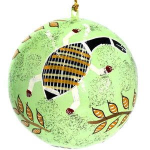 Paper Mache Christmas Ball - Virginia Gallarla