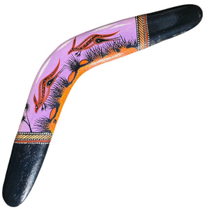 Painted Hunting Boomerang - John Rotumah - 47cm