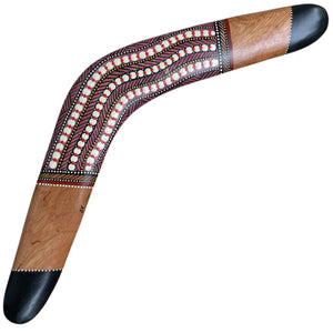 Painted Hunting Boomerang - John Rotumah - 47cm