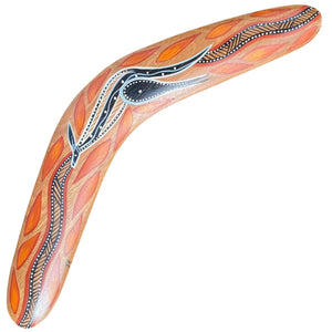 Painted Hunting Boomerang - John Rotumah - 32cm