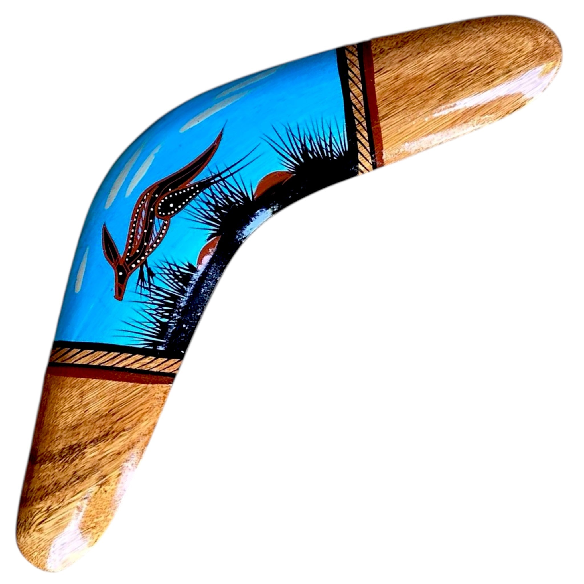 Painted Hunting Boomerang 31cm By John Rotumah
