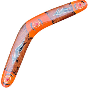 Painted Hunting Boomerang 42cm By John Rotumah