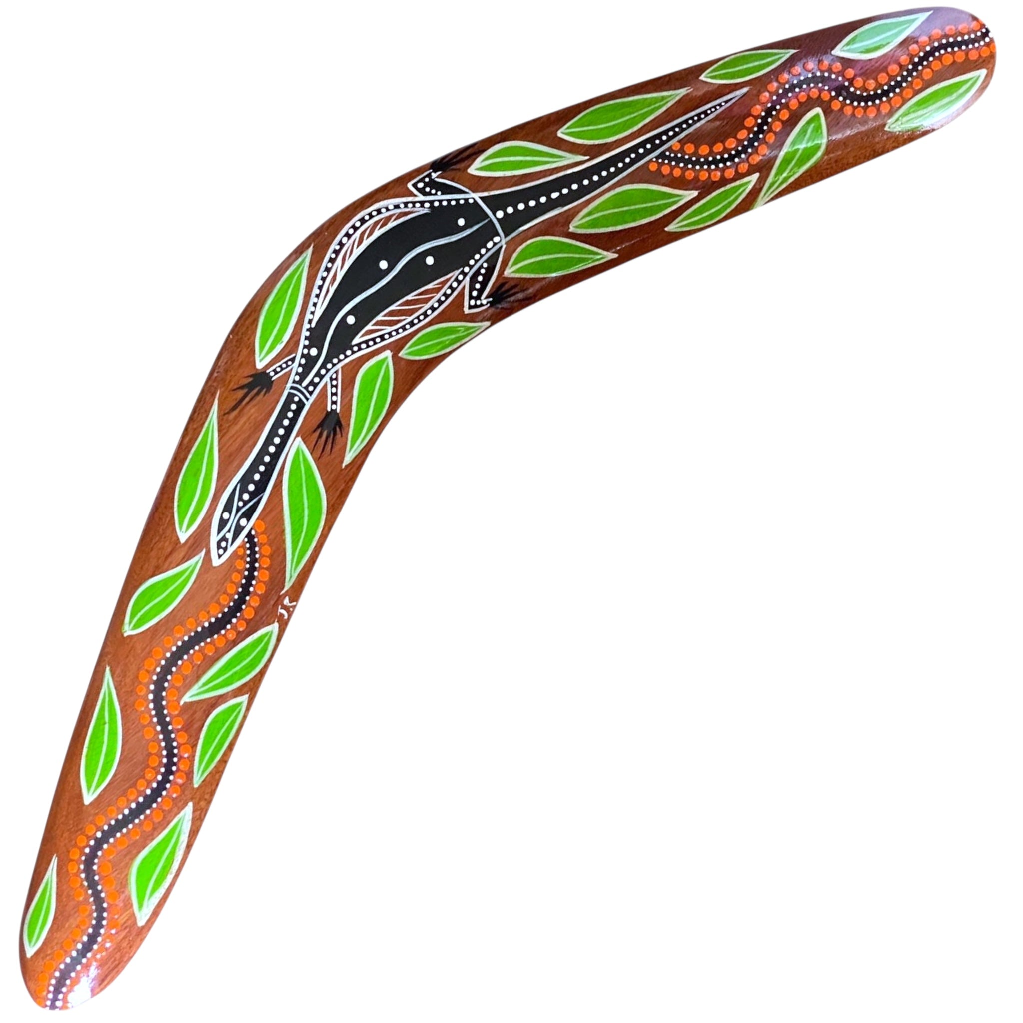 Painted Hunting Boomerang 43cm By John Rotumah