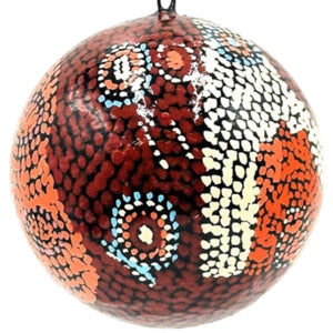 Paper Mache Christmas Ball - Andrea Mimpitja Adamson