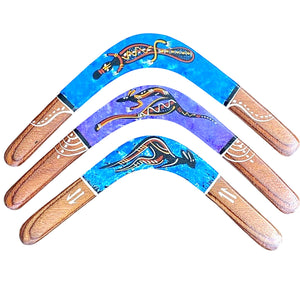 100% Aboriginal Made Returning Boomerang by Joshua Skeen - Contemporary Colours