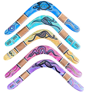 Contemporary Colours 17” - 100% Aboriginal Made Returning Boomerang by Joshua Skeen Style 2 -
