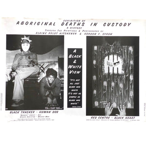 Original Poster - Aboriginal Deaths in Custody Exhibition by Elaine Pelot Kitchener and Gordon Syron