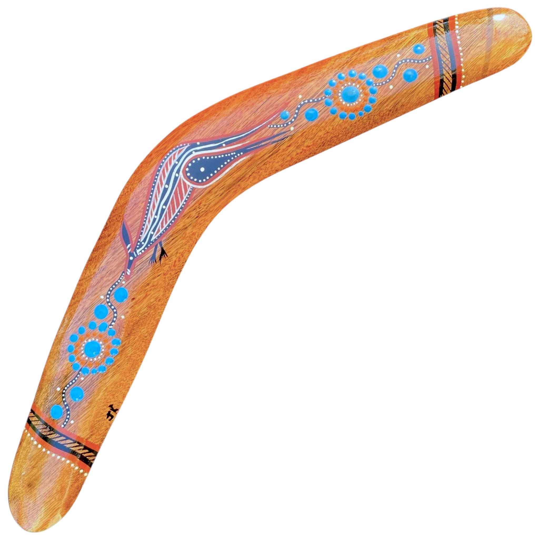 Painted Hunting Boomerang 42cm By John Rotumah