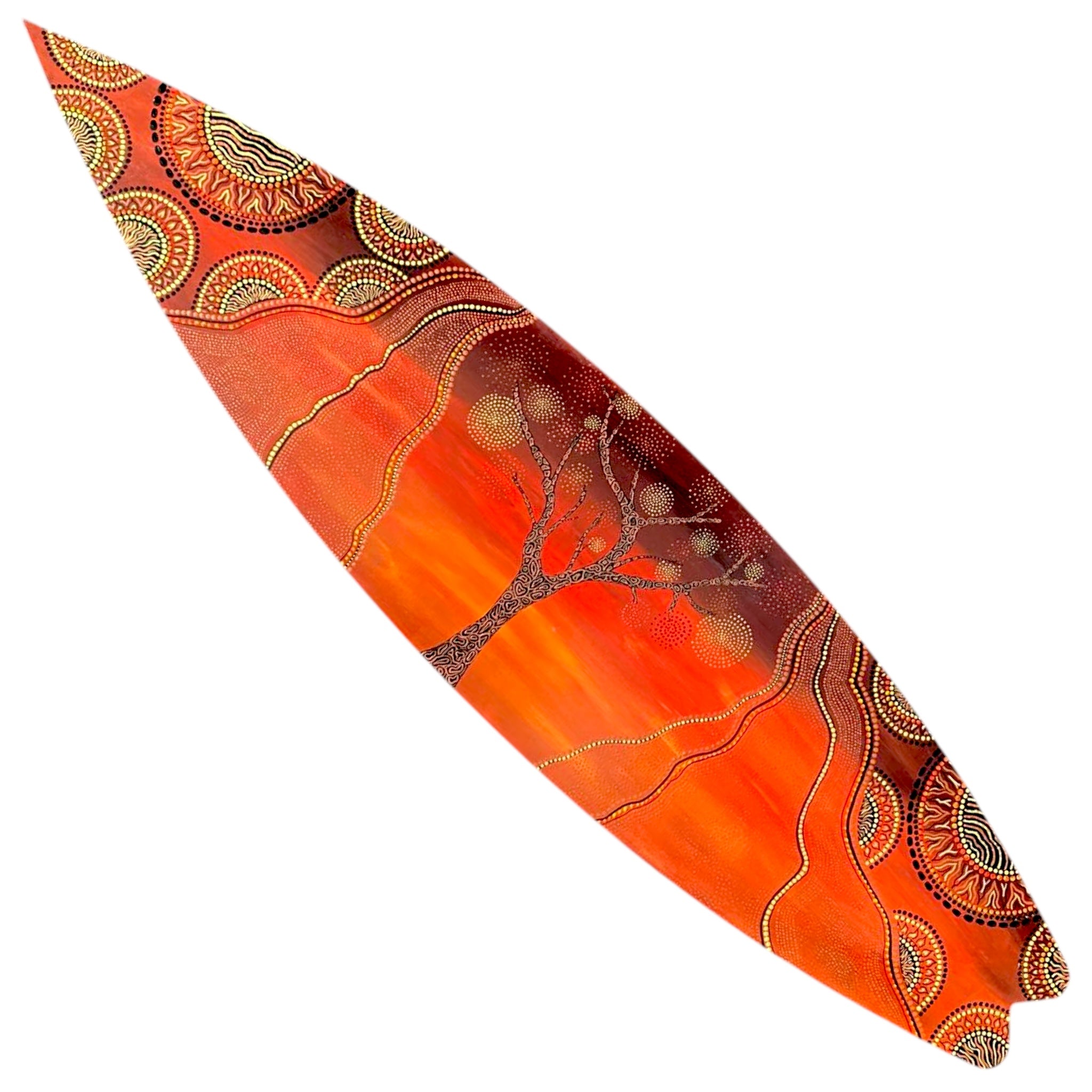 Painted Surfboard by Lisa Evans - Cracking the Storm on Mother Country