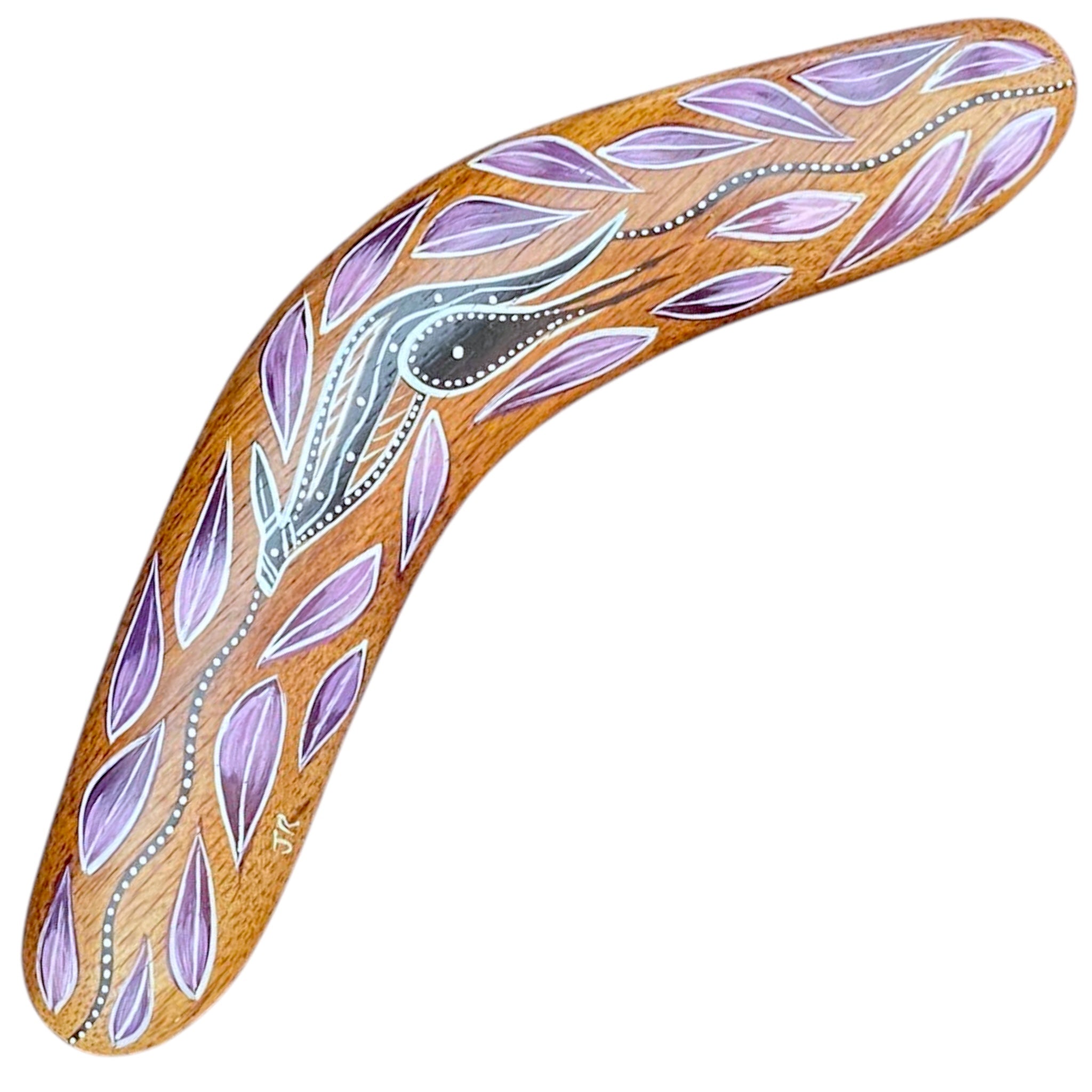 Painted Hunting Boomerang 24.5cm By John Rotumah