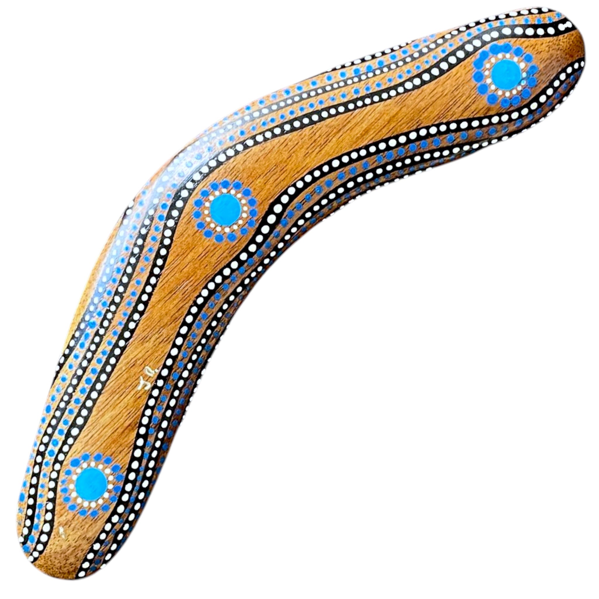 Painted Hunting Boomerang 25cm By John Rotumah