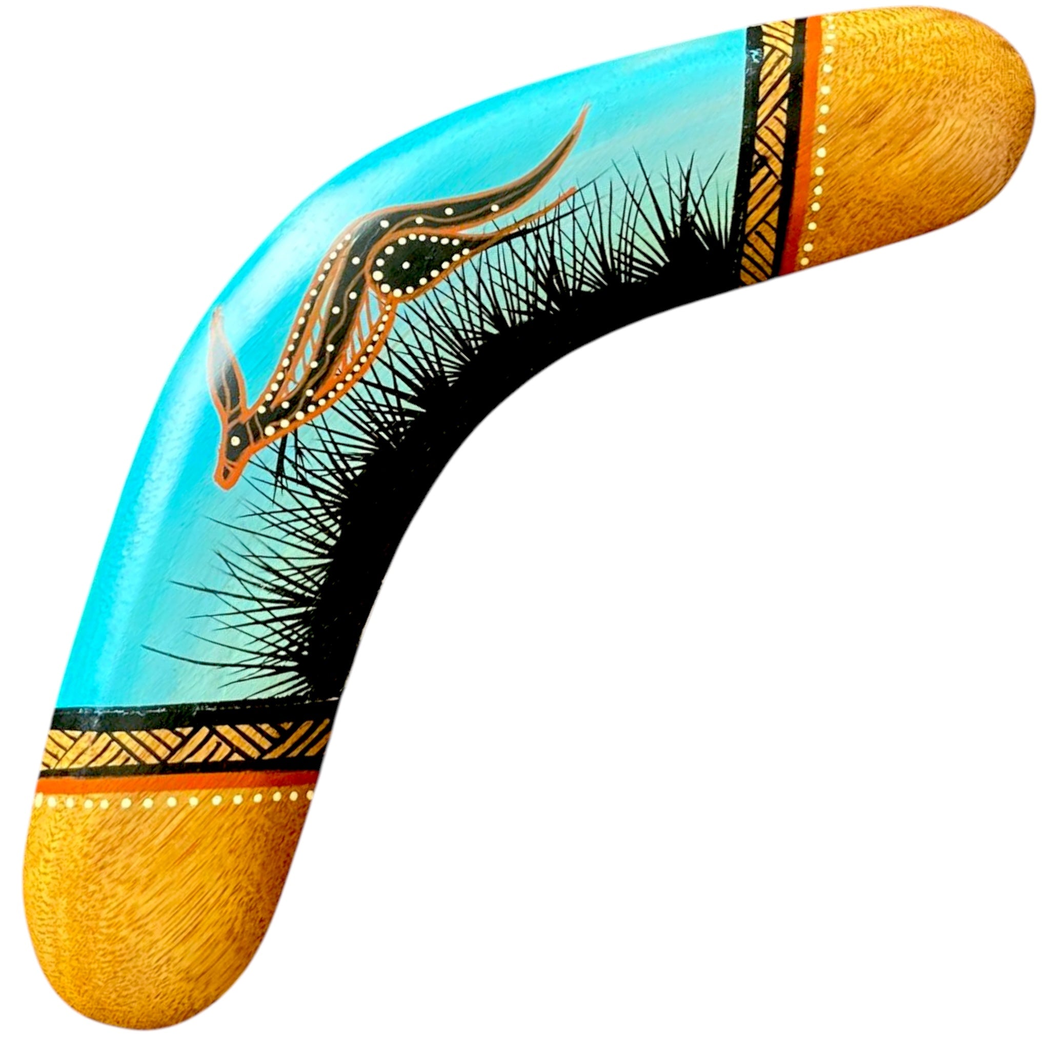 Painted Hunting Boomerang 21cm By John Rotumah
