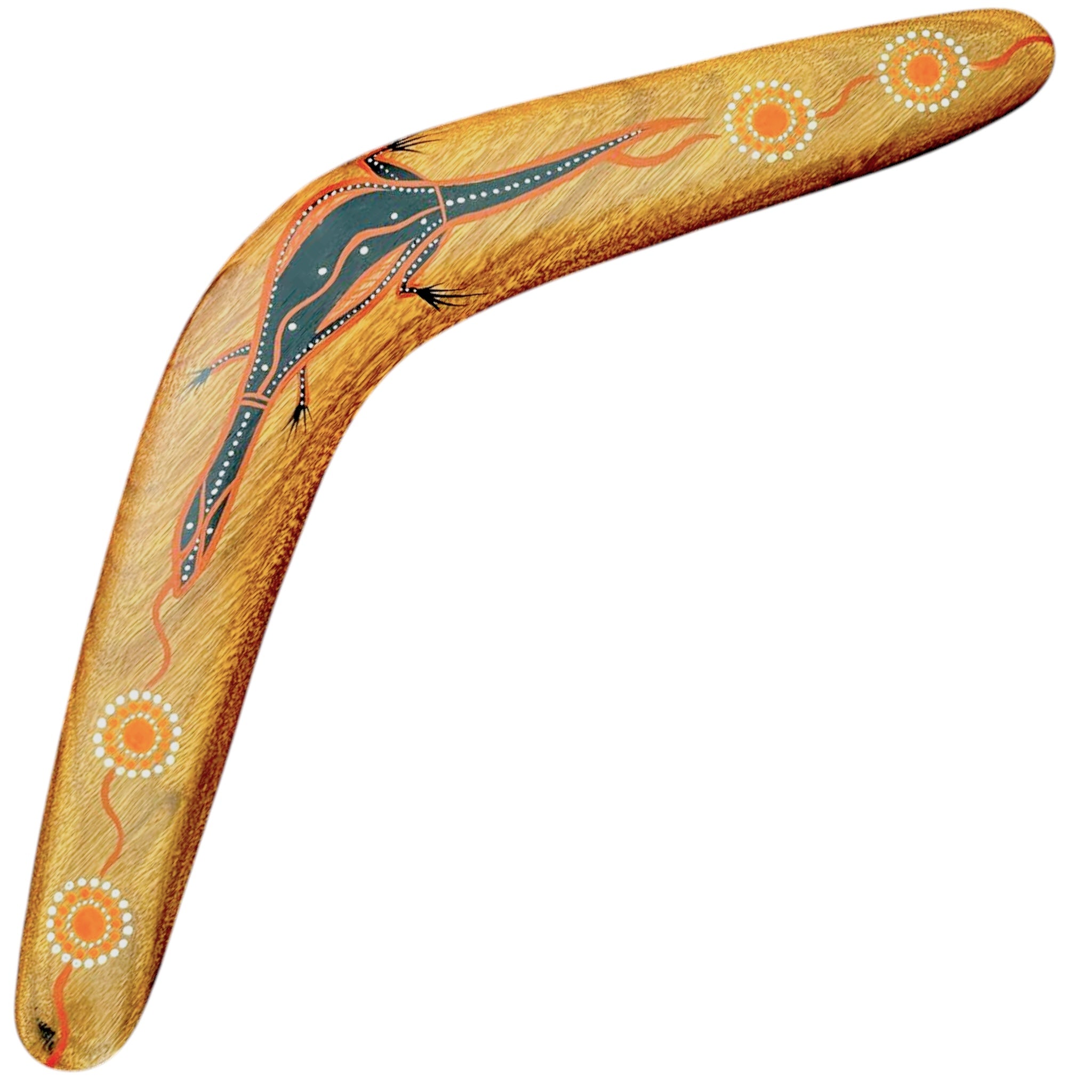 Painted Hunting Boomerang 46cm By John Rotumah