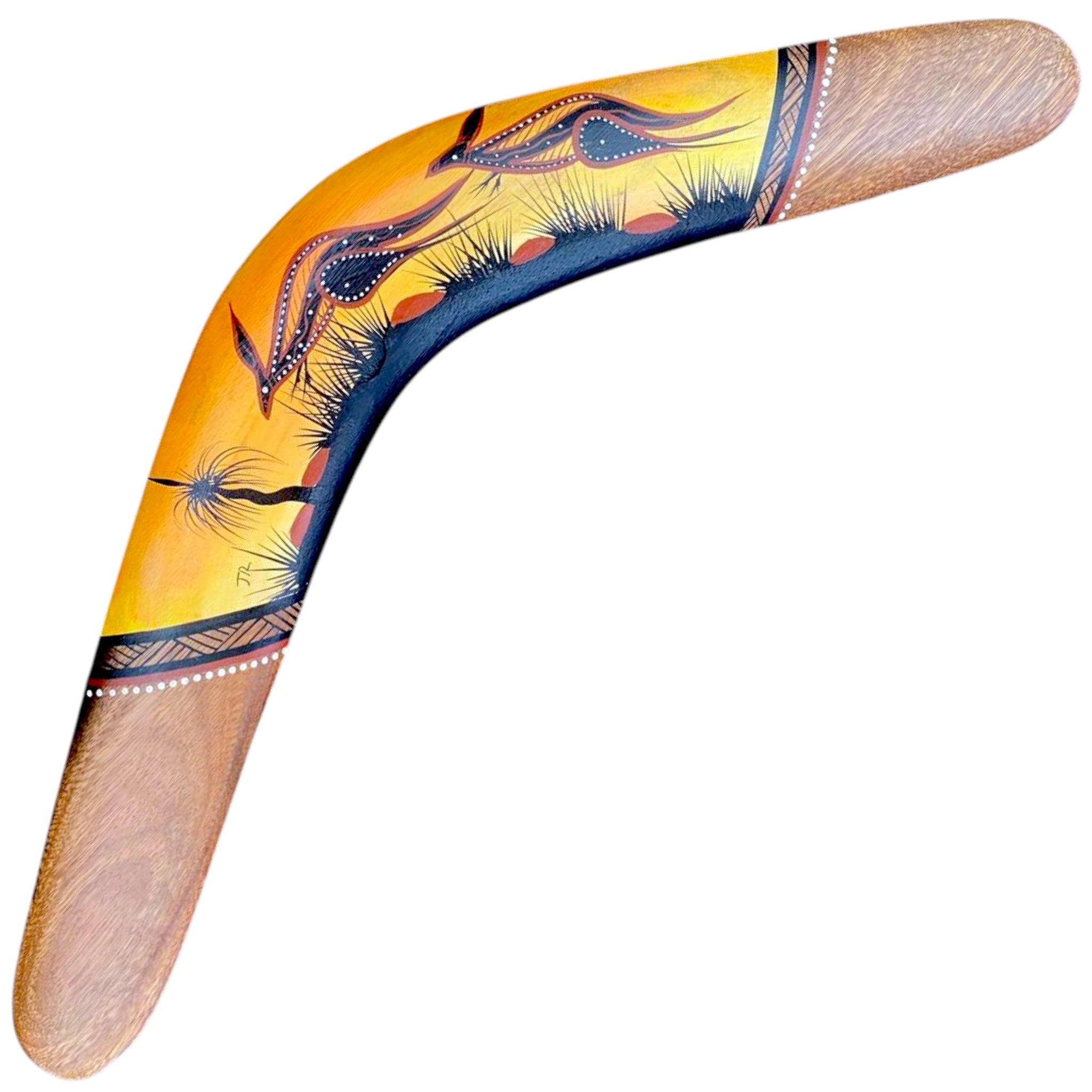 Painted Hunting Boomerang 46cm By John Rotumah