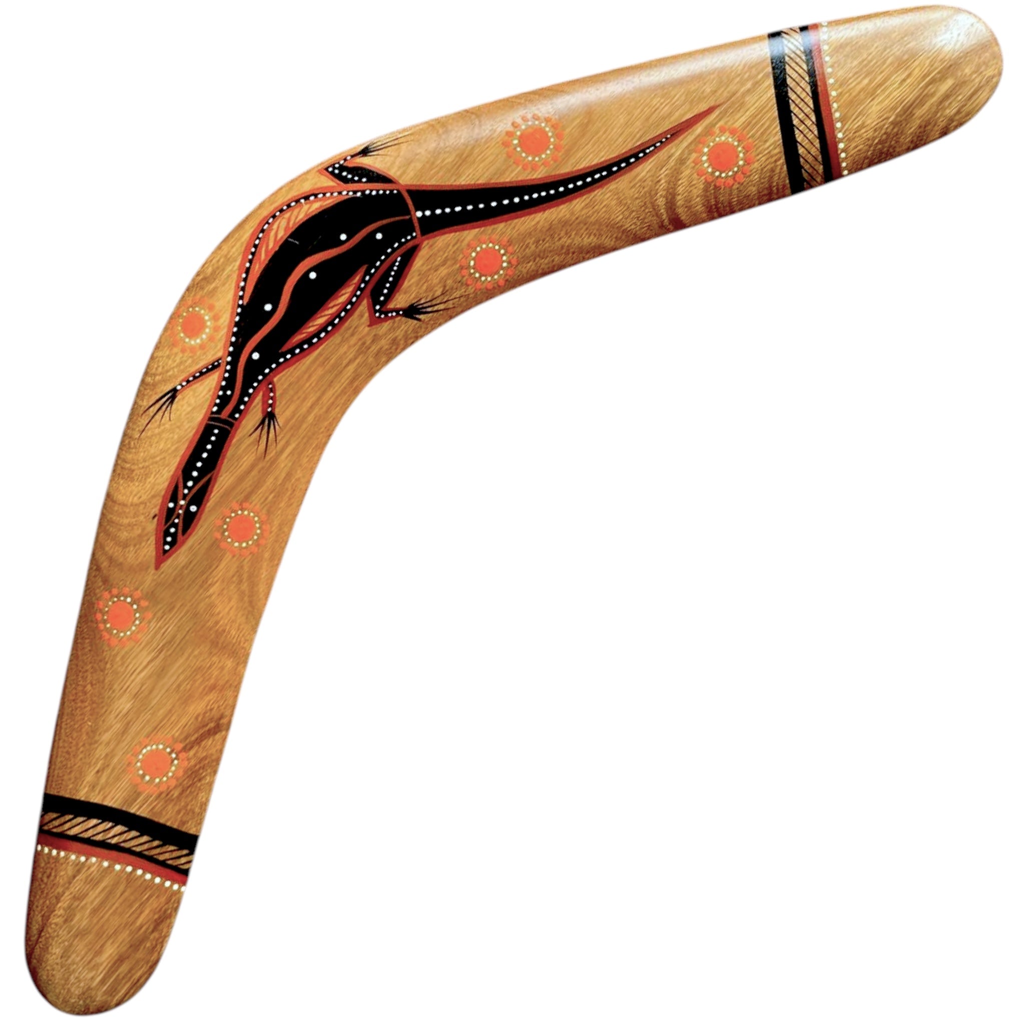 Painted Hunting Boomerang 46cm By John Rotumah