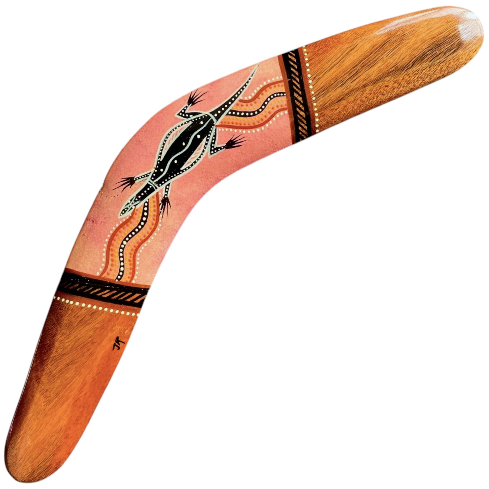 Painted Hunting Boomerang 43cm By John Rotumah