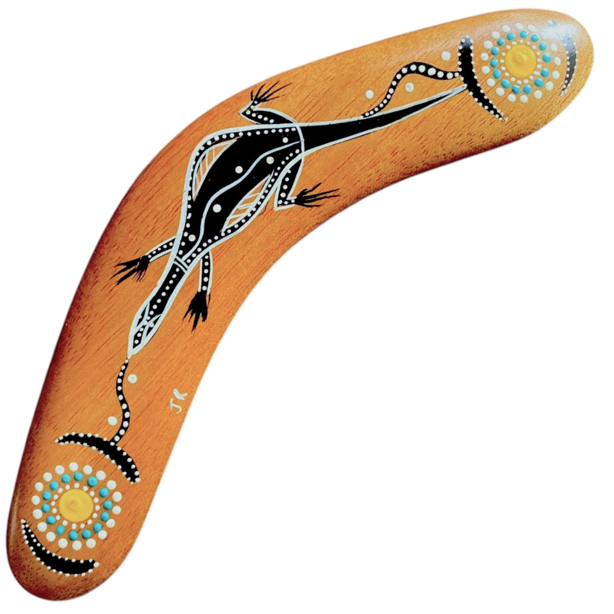 Painted Hunting Boomerang 25cm By John Rotumah