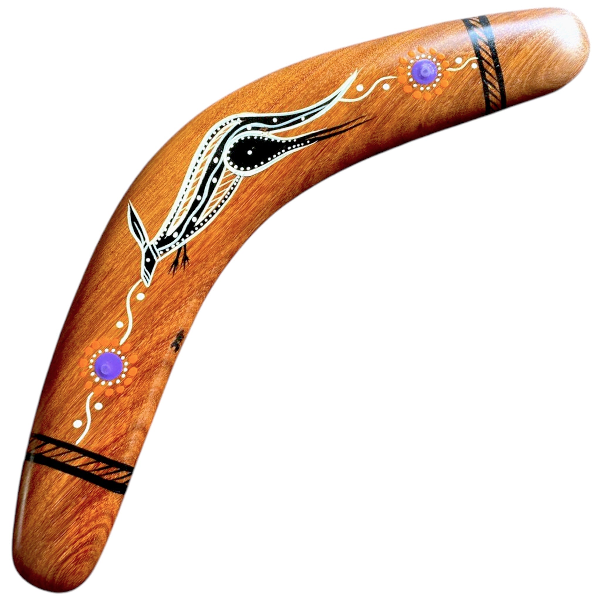 Painted Hunting Boomerang 29.5cm By John Rotumah