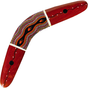 Painted Hunting Boomerang - John Rotumah - 37cm