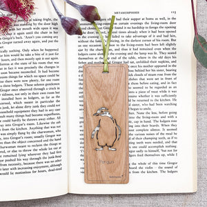 Wooden Bookmark - Penguin