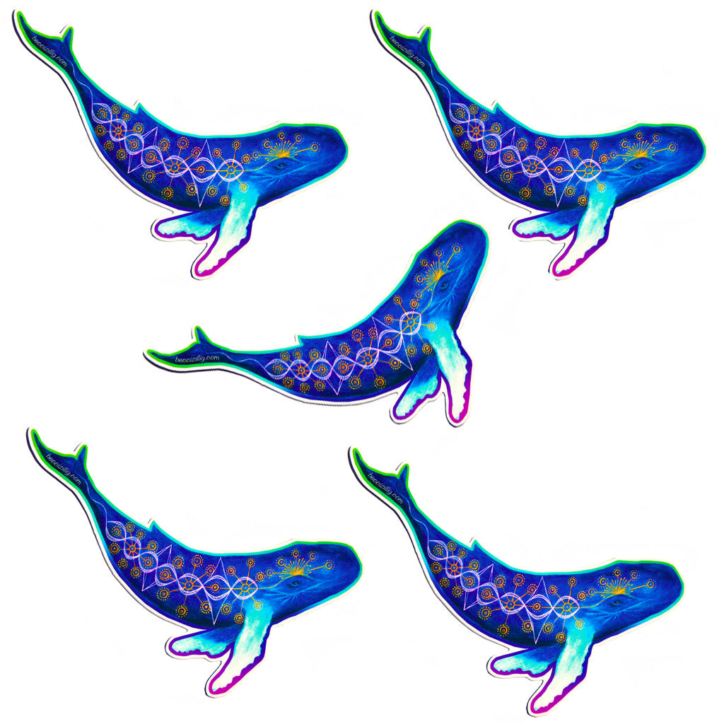 Whale Sticker x 5