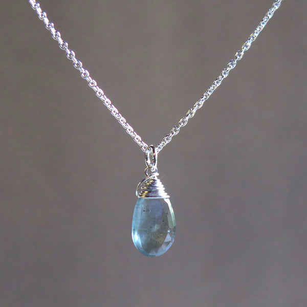 Aquamarine on sale birthstone necklace