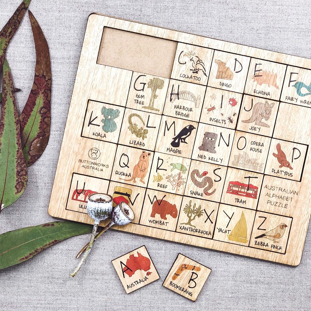 Australian Alphabet Puzzle  - Buttonworks