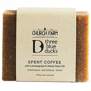 Church Farm Natural Soap - Spent Coffee with Lemongrass and Hemp Seed Oil