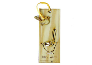 Wooden Bookmark - Fairy Wren