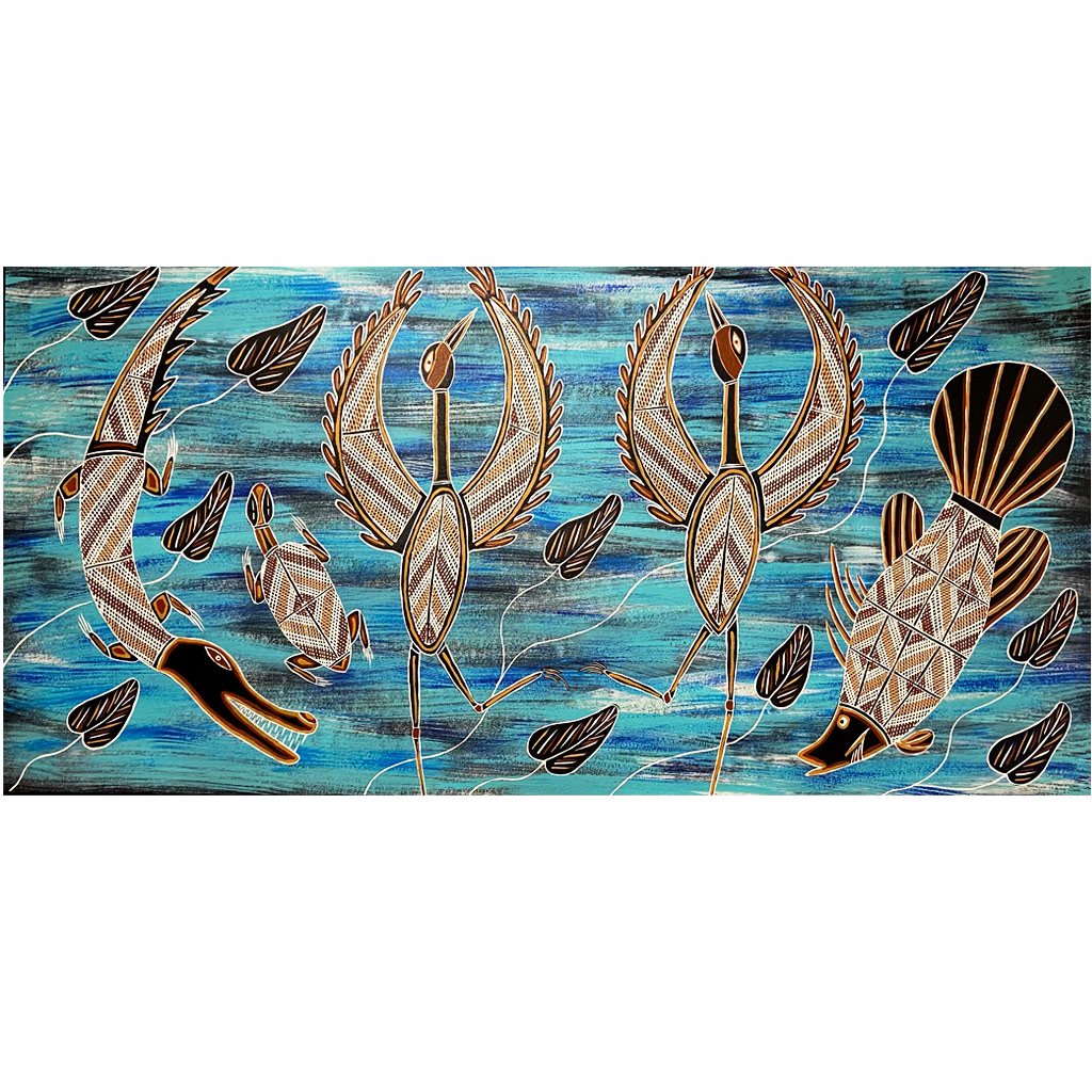 Freshwater, Arnhem land by Earl Clements - 60 x 120cm